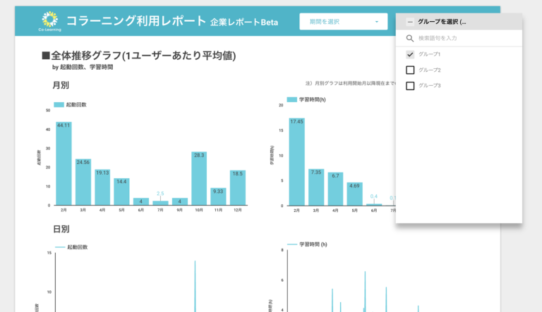 【管理機能アップデート】グループ単位での進捗把握で、チームの学習サポートがよりスムーズに