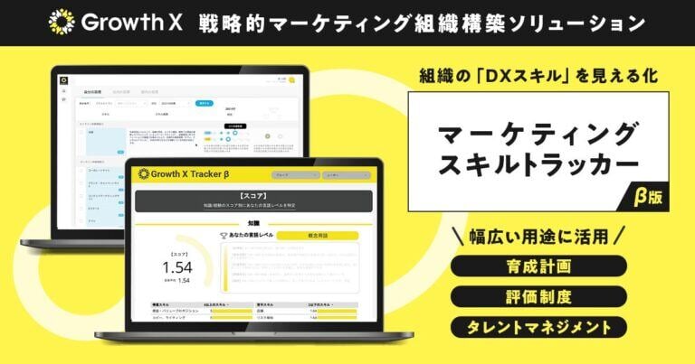 組織のDXスキルを見える化、戦略的マーケティング組織構築ソリューション 「グロース X マーケティングスキルトラッカー（β版）」をリリース